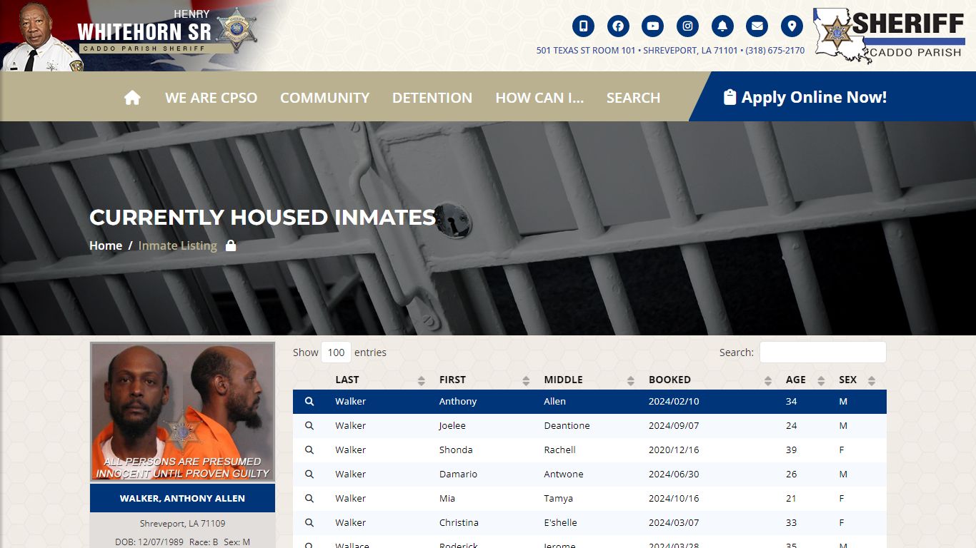 Caddo Correctional Center Inmates - caddo sheriff